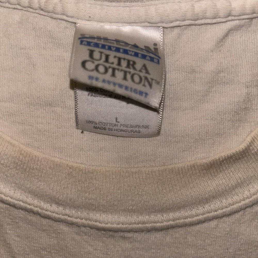 VINTAGE  Hersheys Shirt Mens Large White Brown May Cause Attitude‎ Adjustment - Picture 3 of 4